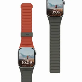 Ремешок UAG Pathfinder Silicone для Apple Watch 49/45/44/42мм, оливковый/оранжевый (Olive/Rust)